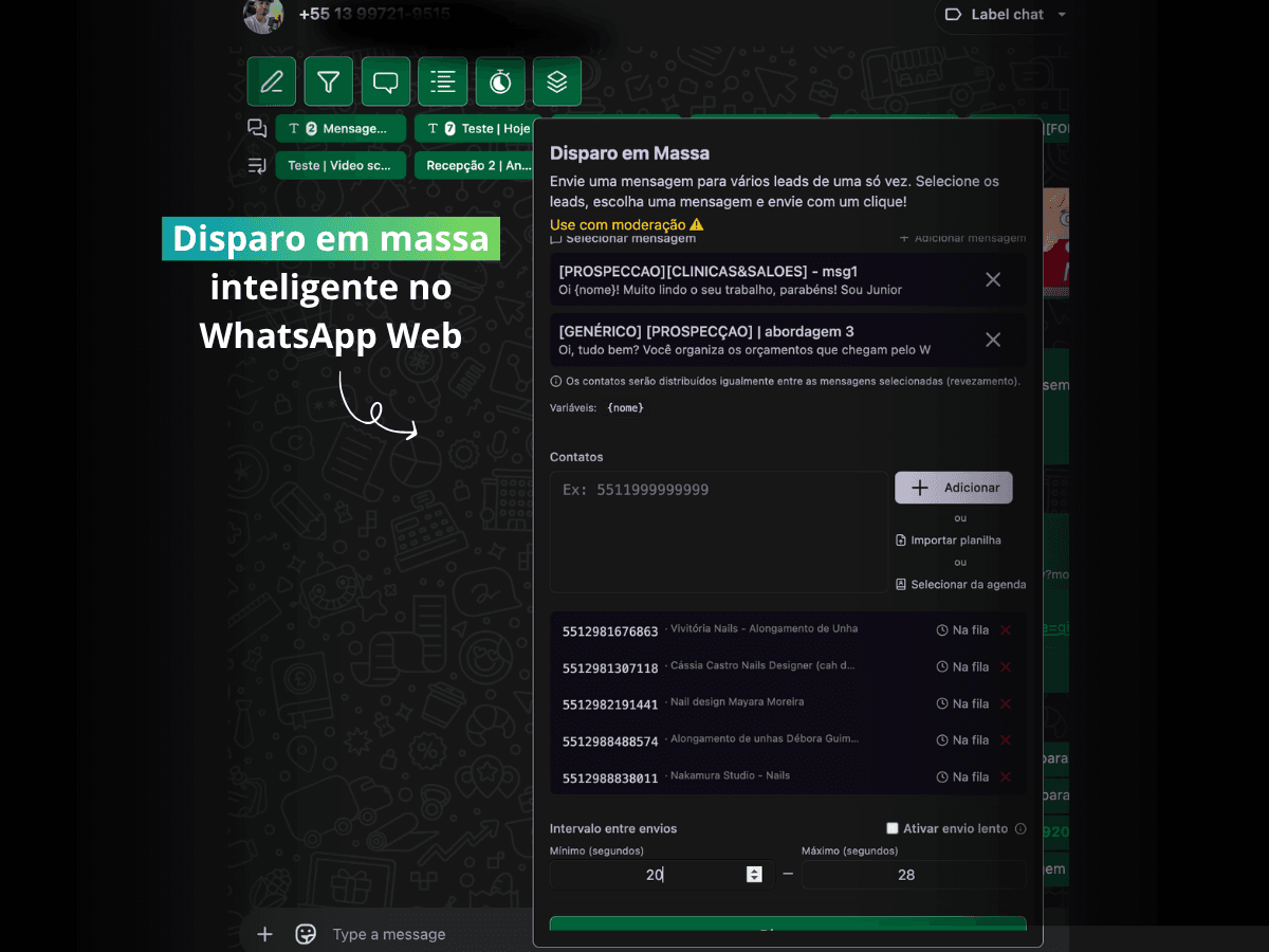 Lead+ no WhatsApp Web - 2
